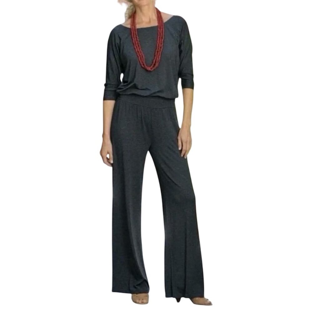 Soft Surroundings Toujours Jersey Knit Wide Leg Jumpsuit Size XL NWOT